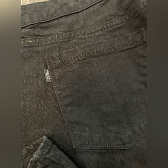 Parker Smith Straight Leg Skinny Jeans Women's Size 32 Black Split Hem - Picture 4 of 12